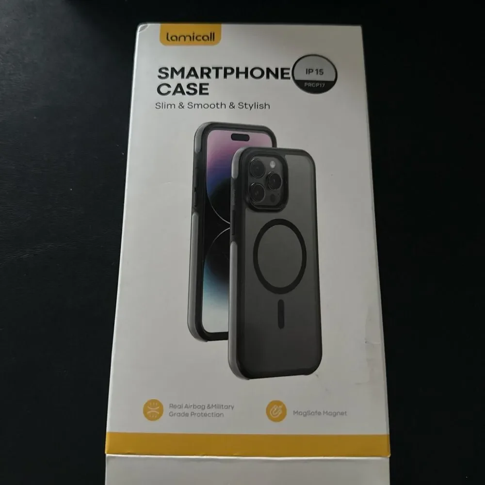 Apple Black iPhone 15 black case with screen protector